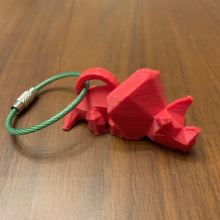 Load image into Gallery viewer, Triceratops Keychain
